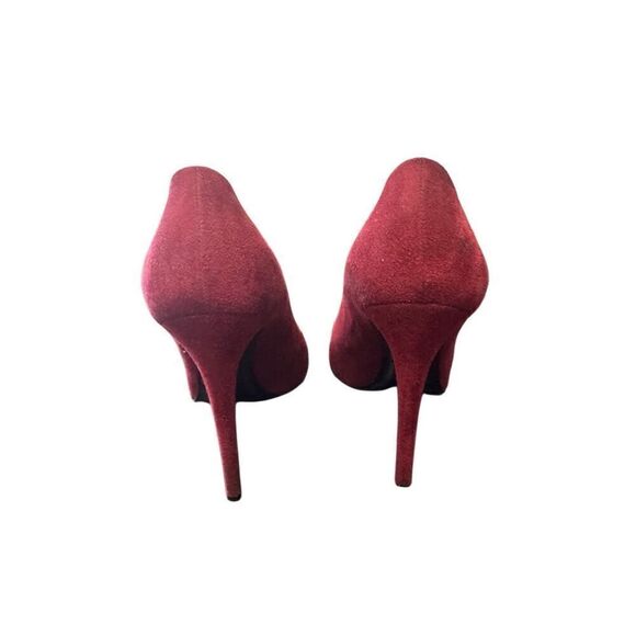 Versace 1969 Italia Women Red Suede point stiletto heel Size: 361/2, US 6 - Picture 9 of 11